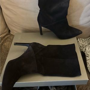 ALLSAINTS Orlana Suede Boots BLACK suede leather size 38 US7